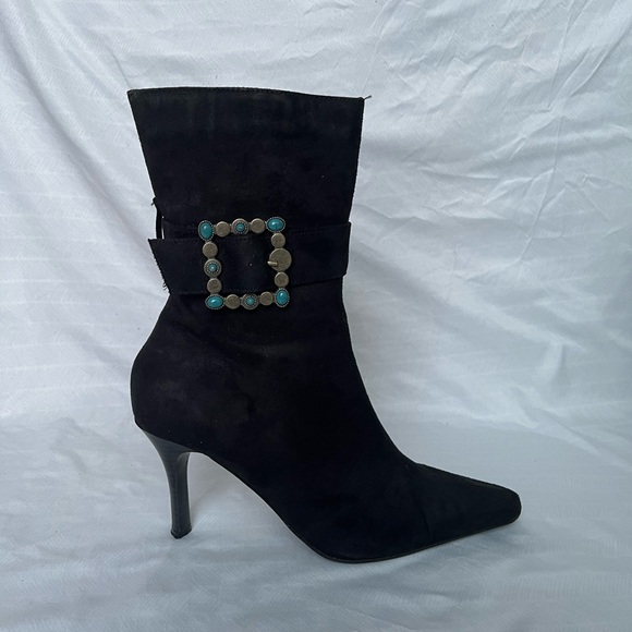 Marie Claire Ankle Boots Size 6 with Vintage Buckle - Picture 2 of 7